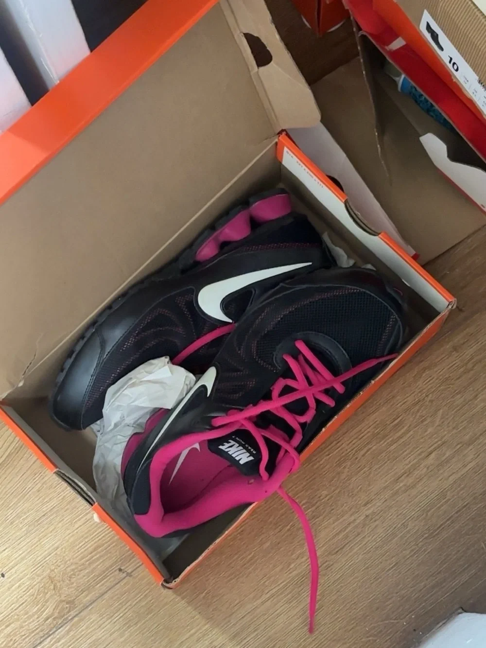 Nike Black and Pink Women's Running Sneakers